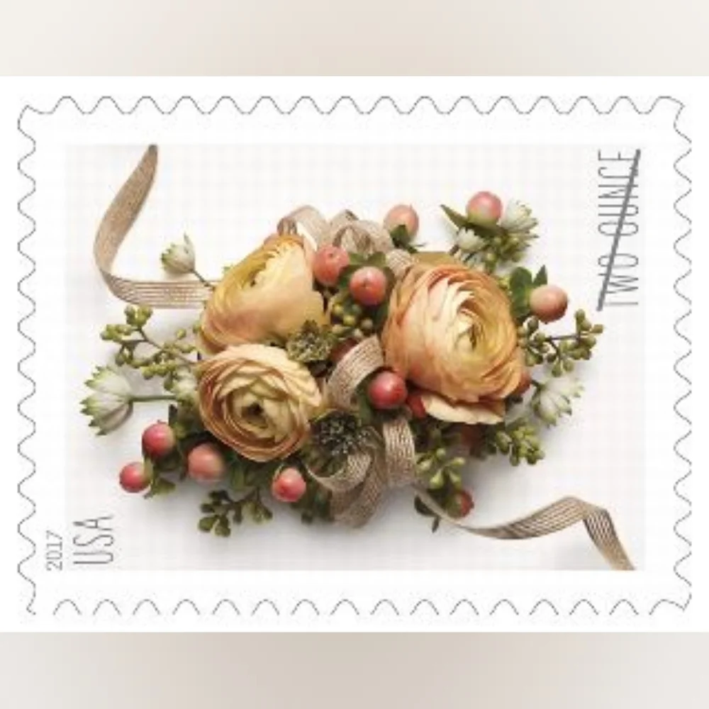 100 Celebration Corsage 2017 Forever 2 Ounce Postage Stamps USPS Wedding Invites